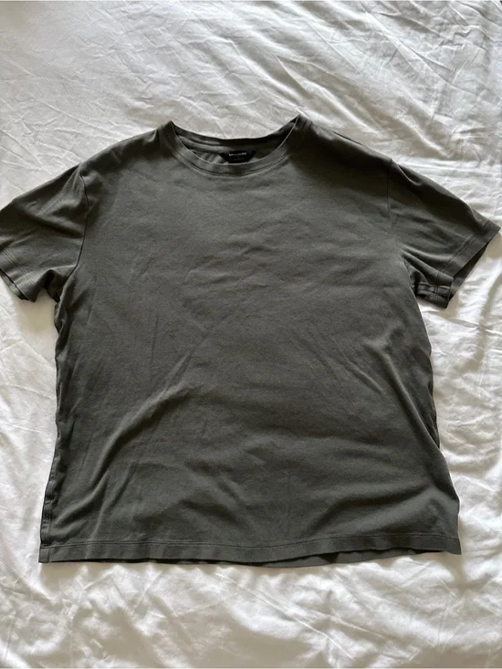 Banana republic luxe touch Men's Crew Neck T-Shirt in Olive Green