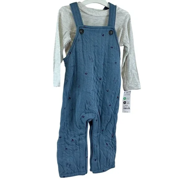 Carter's Just One You Baby Boys' Overalls Shirt & Bottom Set - Blue‎ - 12M