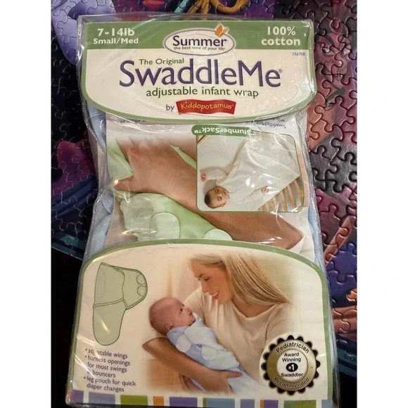 Summer‎ SwaddleMe Adjustable Infant Wrap Small Medium 7 14lb