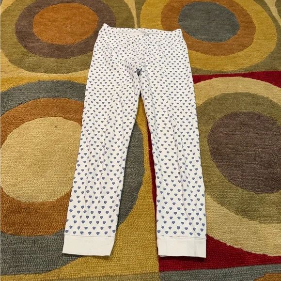 Roller Rabbit Kids Heart Pajamas Pajama Pants Only Blue White Girls Size 14