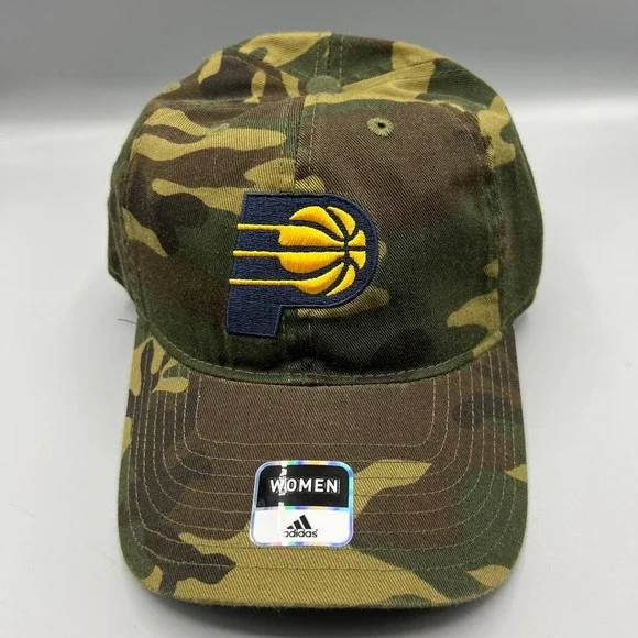 Indiana Pacers Hat Women‎ Green Camouflage Adidas Strap Back Cap New