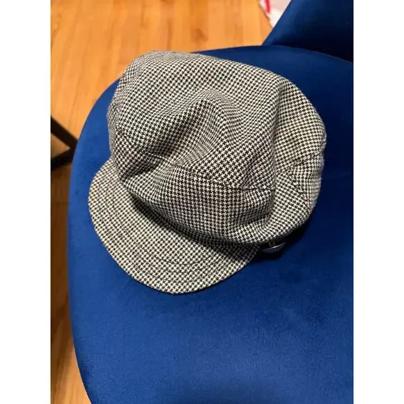 London fog Y2K Houndstooth retro newsboy womens hat small/medium