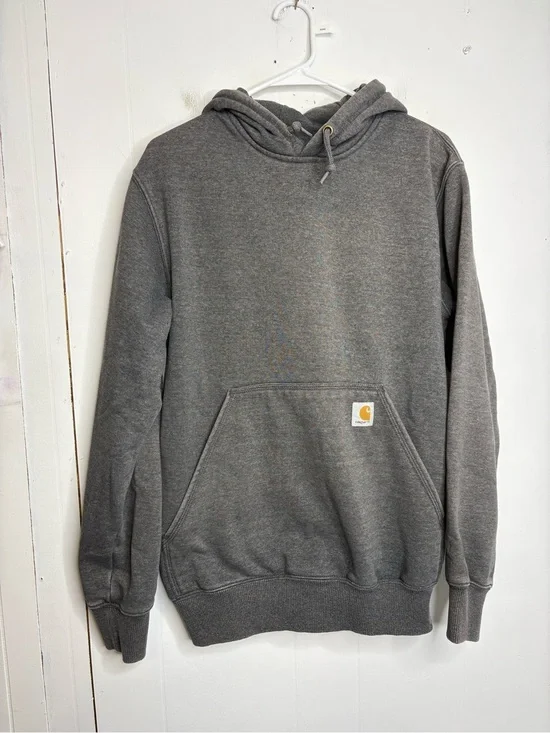 Carhartt Sweatshirt Mens Small Hooded Rain Defender Gray Heavyweight Warm