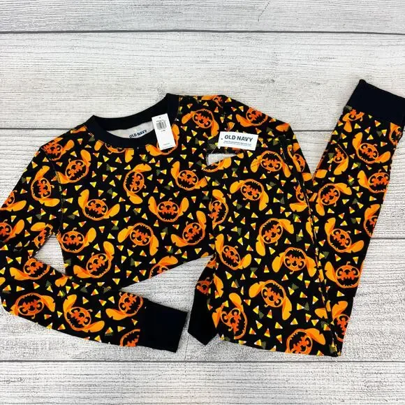 Old Navy x Disney Halloween Stitch Graphic Matching Pajama Set Size Large/10