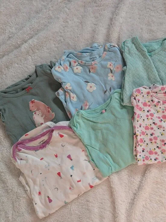 Long and Short Sleeve Baby Girl Onesie Bundle Size 18-24 Months