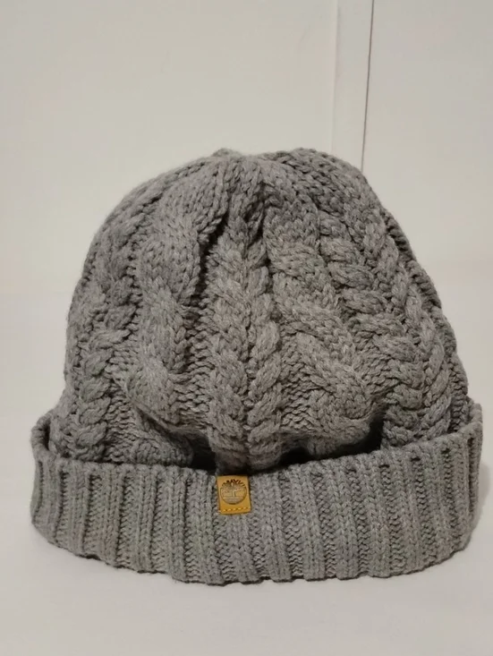 Timberland Light Gray Cable Knit Beanie