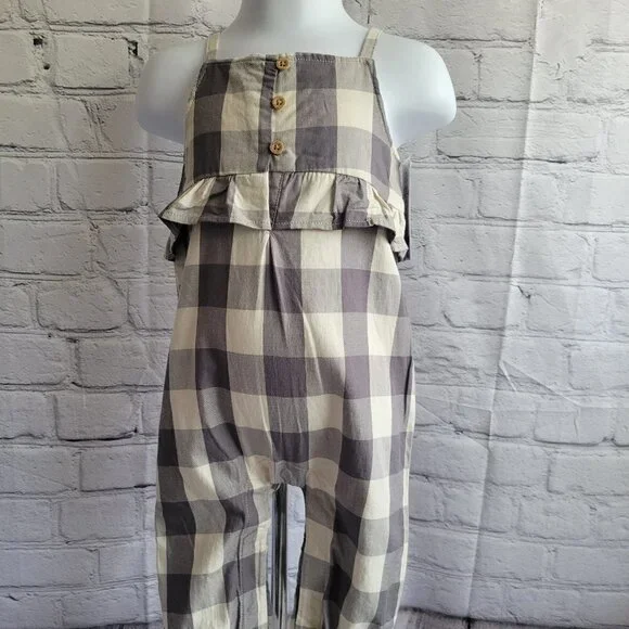 Baby Girl Carter's Gingham Linen Jumpsuit