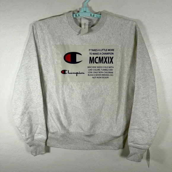 Champion Sweatshirt‎ Mens Medium Gray Crewneck Pullover Reverse Weave New