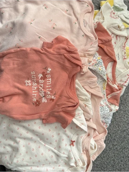 Carter's Peach & Light Pink Baby One-Piece Bodysuits Pack