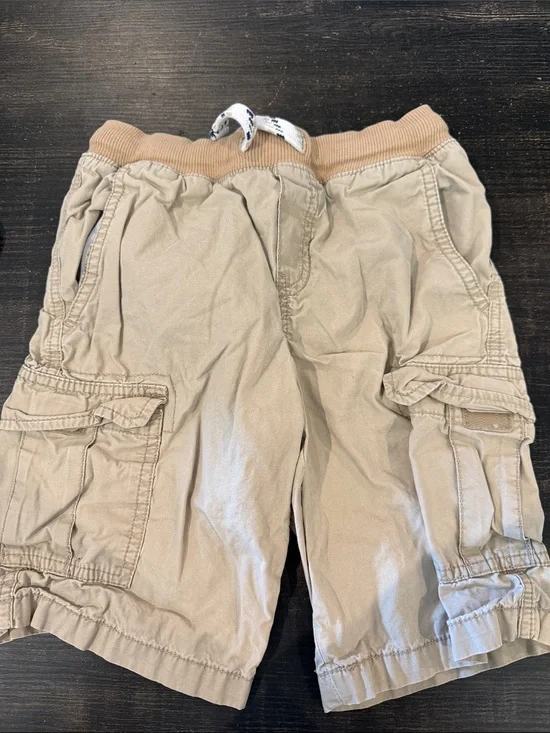 Carter's Khaki Cargo Shorts with Ribbed Waist