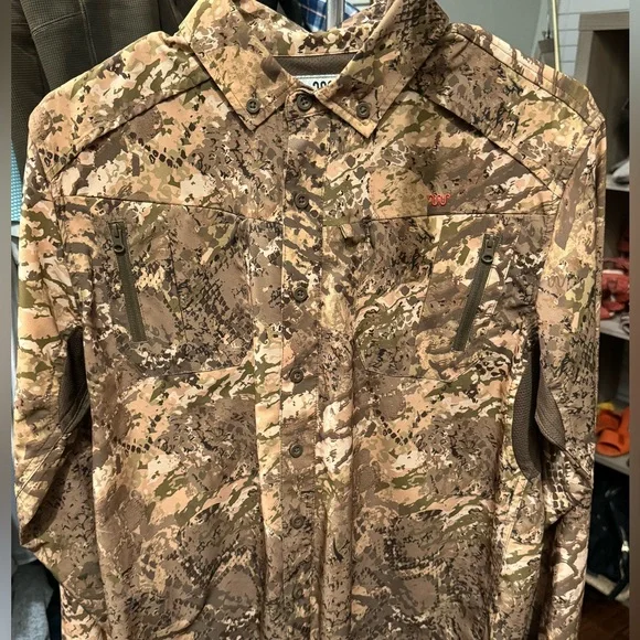 Men's Camouflage Hunting Shirt - Brown/Olive