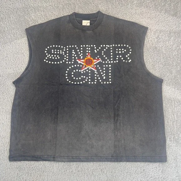 Chrislv Shirt Mens M Gray Sleeveless SNKR CON Jeff Hamilton Sneakercon Graphic