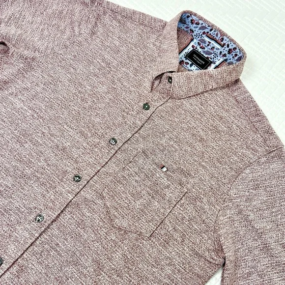 7 Diamonds Vision of Love Jacquard 4 Way Stretch Mens M Short Sleeve Shirt
