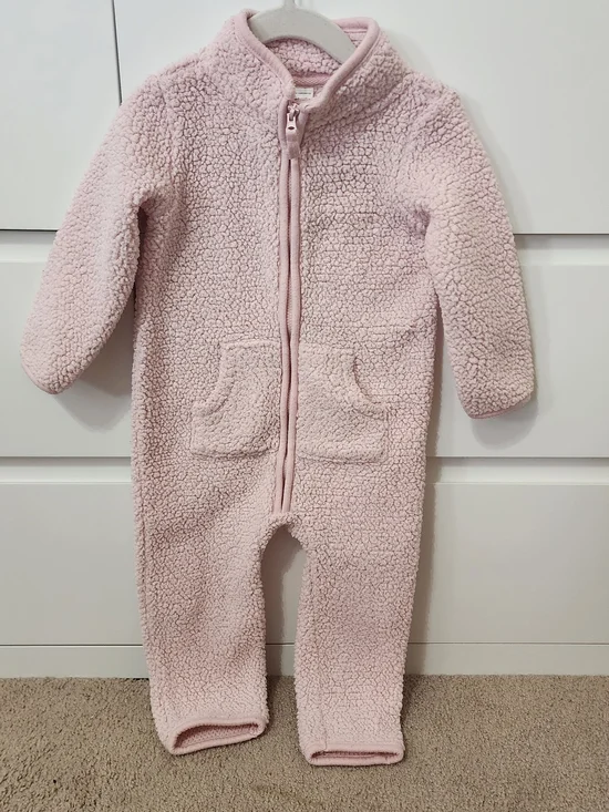 Carter's 18M Light Pink Sherpa One-Piece Footie Pajamas
