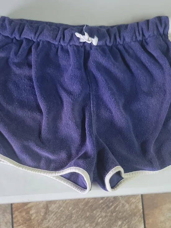 Carter's Navy Blue Terry Shorts with White Tag Detail