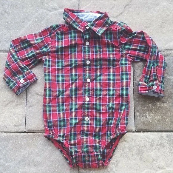 Plaid Long Sleeve Bodysuit