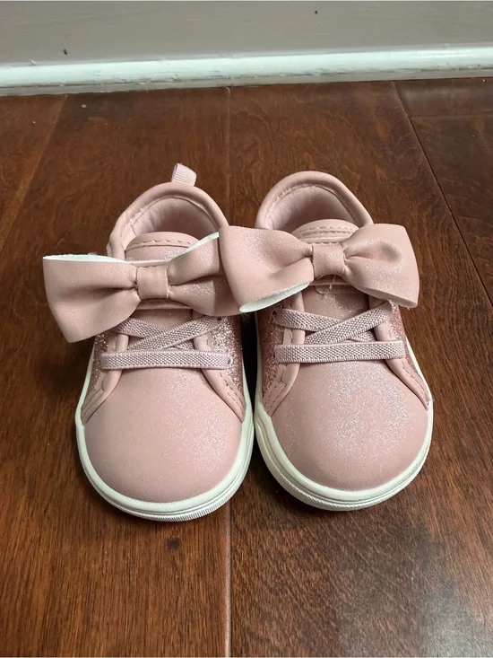 Carter's Pink Glitter Bow Sneakers for Kids