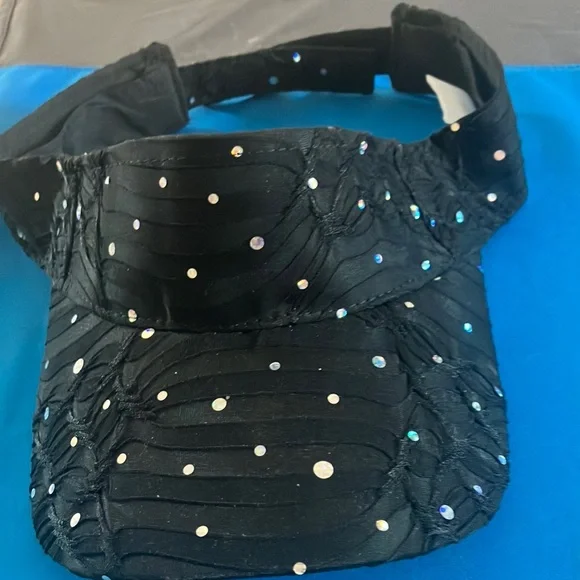 FINAL MARKDOWN Black Visor with decorative Accents