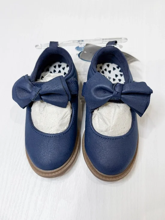 Carter's toddler girl blue bow shoes NWT, size 6