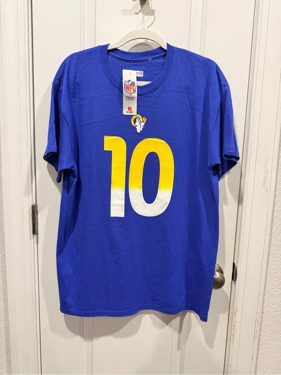 NWT NFL Los Angeles Rams Cooper Kupp #10 Team Apparel Graphic T-Shirt | Medium