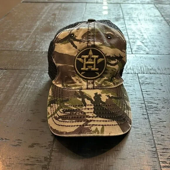 47 Forty Seven Houston Astros Camo Camouflage Baseball Trucker Cap Hat MLB​​​​