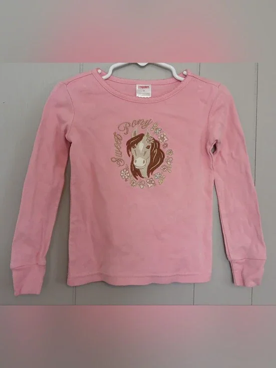 Gymboree Girls Size 4 Pony Pajama Top