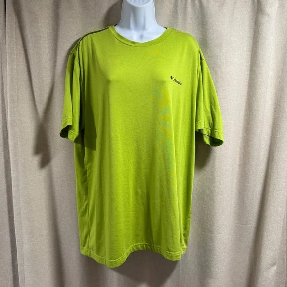 Columbia Men's Short Sleeve Active‎ T-Shirt Athletic Top Green