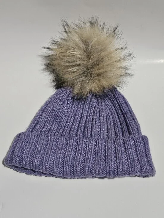 Jcrew Beanie With Large Faux Fur Pompom