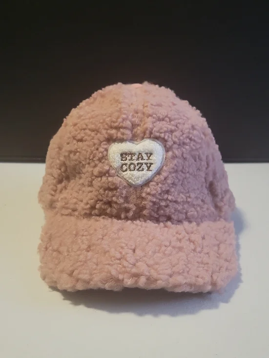 Stay Cozy Sherpa Cap - Blush Pink. T21