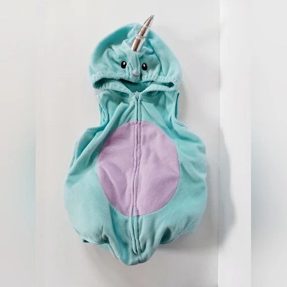Blue Fleece Narwhal Costume‎ size 24 months Halloween Christmas