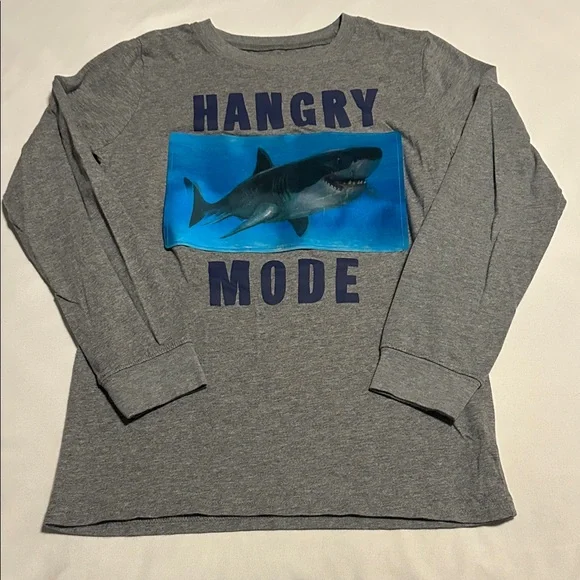 Carter's Gray Long Sleeve Shark Tee