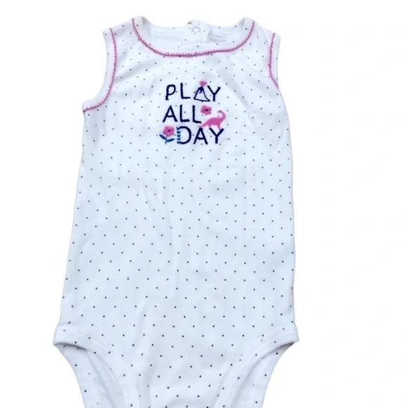 Carter’s Little Girls 18 Month Play All Day Floral Embroidered Onesie