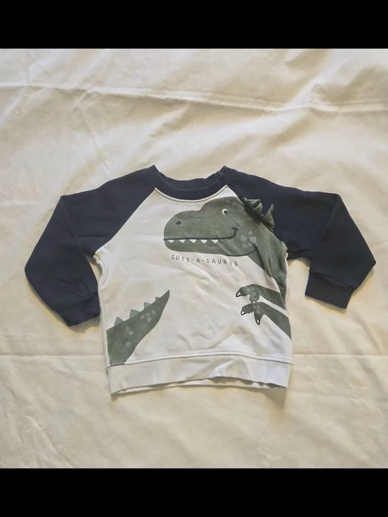 Carter's Cute-A-Saurus Dinosaur Sweatshirt Toddler Boys 3T Fleece Pullover