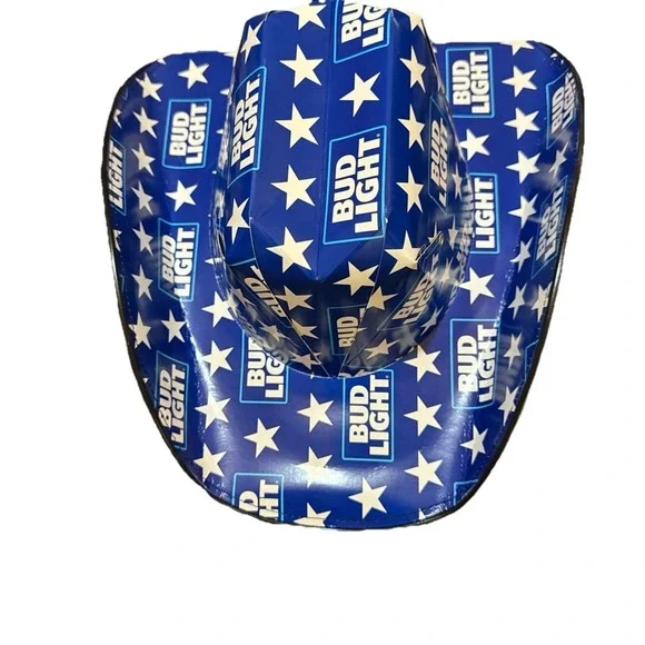 Bud Light Cowboy Hat Beer Box Cardboard - New With Tags. One Size Adult