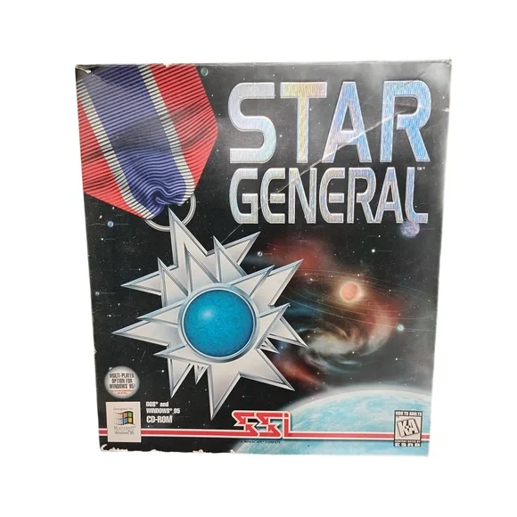 SSI Star General 1996 PC Game Big Box Retro Space Wargame DOS Windows 95