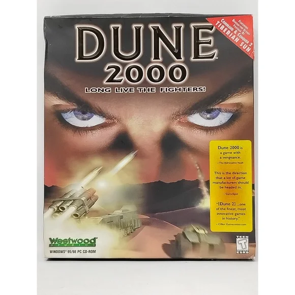 Dune 2000 Westwood Studios PC CD-ROM Big Box RTS Strategy Game 1998 Complete