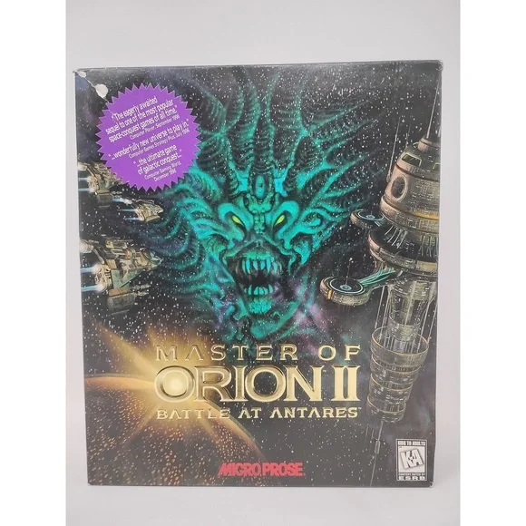 MicroProse Master of Orion II Battle at Antares 1996 PC Strategy Game Big Box