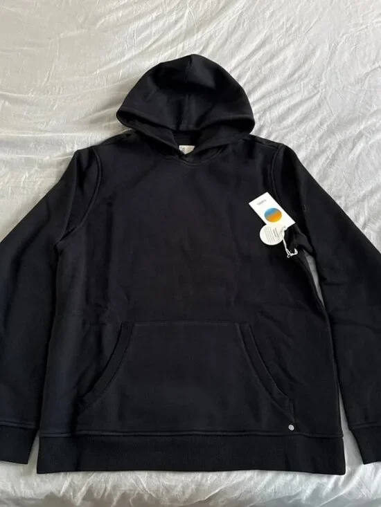 Vuori Seaside Pullover Hoodie Black Men's Size L