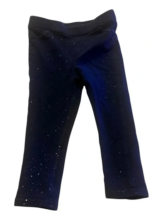 Carter's Black Leggings with Silver Sparkle