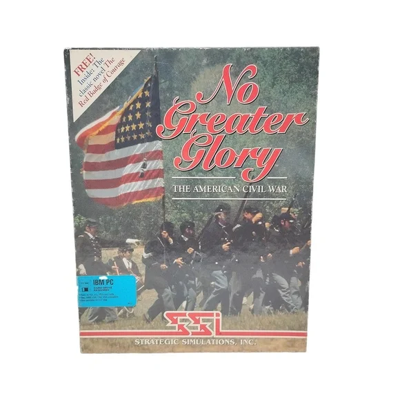 SSI No Greater Glory 1991 PC Strategy Game Big Box Civil War History Simulation