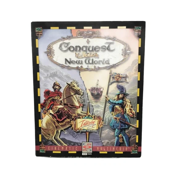 1996 Conquest of the New World PC Game Interplay Big Box Strategy Retro Gaming