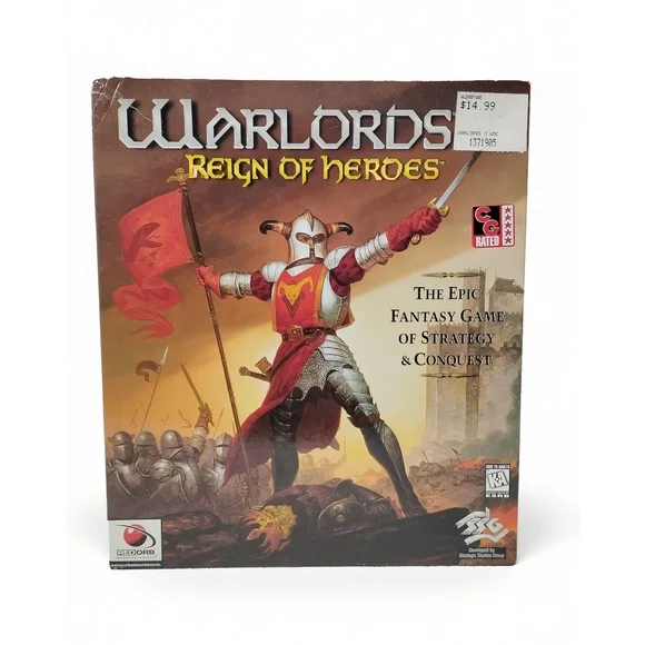 Warlords III Reign of Heroes PC Red Orb Entertainment Strategy Big Box Game 90s