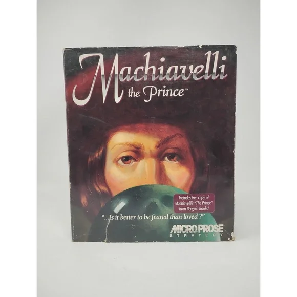 Vintage 1995 Machiavelli the Prince MicroProse PC CD-ROM Strategy Game Big Box