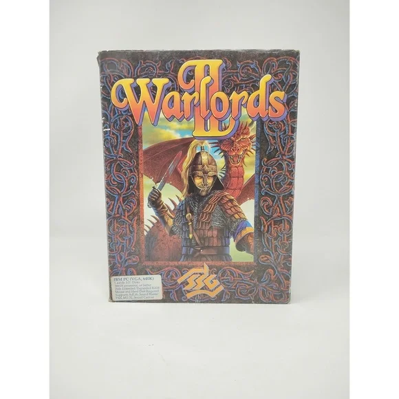 Strategic Studies Group Warlords II PC Game 1993 Big Box Turn Based DOS Strategy