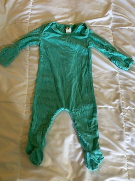 Baby Zippy Long-Sleeve Footed One-Piece PJs - Teal