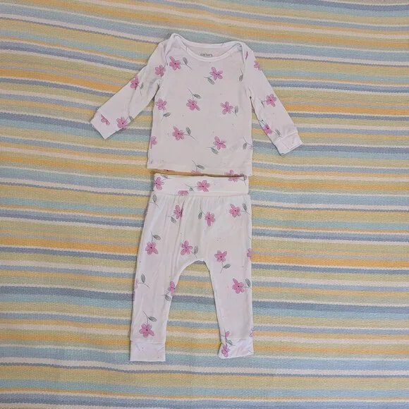 Girl's Carter's floral print set size 9 months