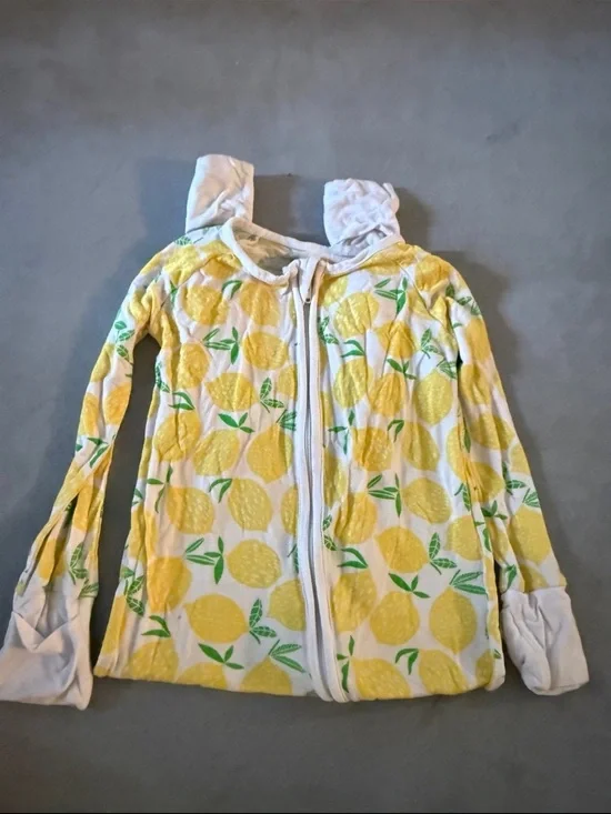 Little Sleepies Yellow Lemon Print Zippy