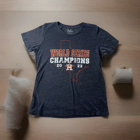Houston Astros 2022 World Series Champions Shirt Men's‎ 2XL Majestic Gray MLB