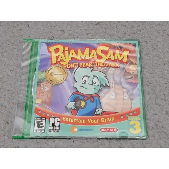 Pajama Sam Don't Fear The Dark PC‎ Windows CD-ROM Game Humongous Kids Puzzle