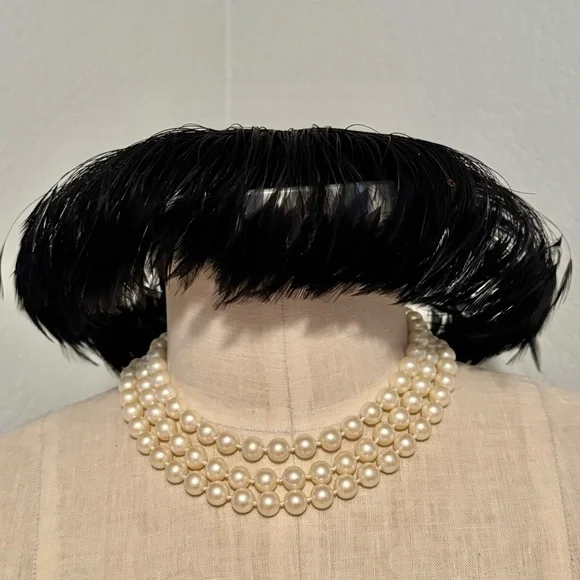 40s/50s Feather Hat I. Magnum & Co. Black